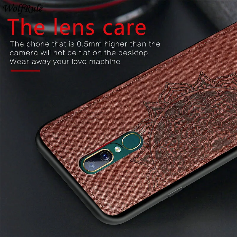 for cover oppo a9 case soft tpu frame bumper cloth fabric protective hard back phone cases for oppo a9 cover funda 6 53 free global shipping