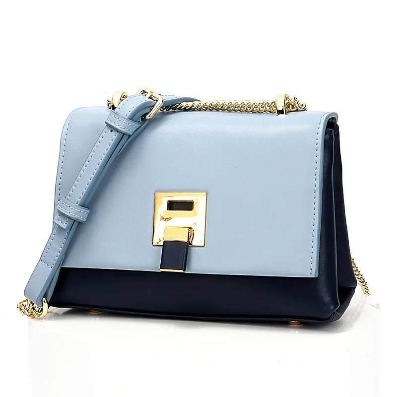 JOSOSUNNY Для женщин Разделение кожа Crossbody сумки Дамская мода цепи блокировки кошелек