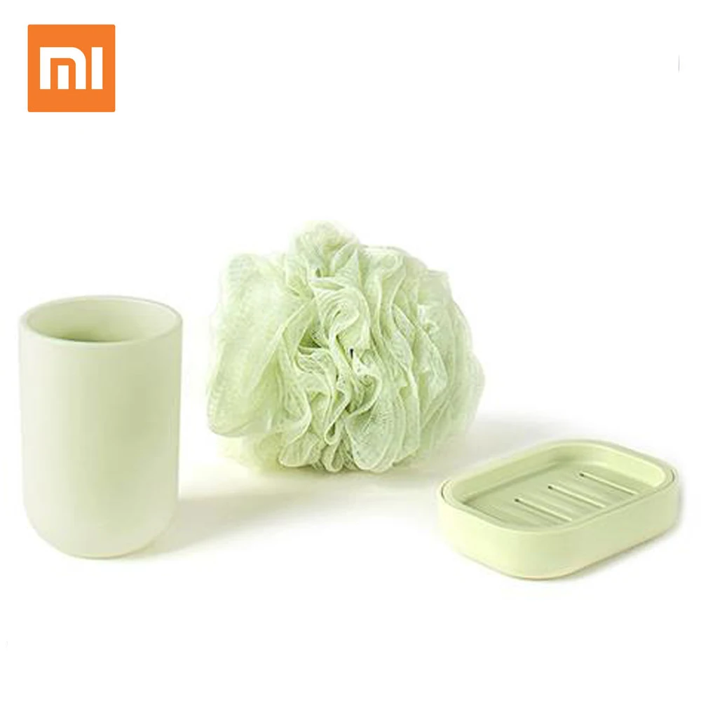 Xiaomi Mijia Likesome мыть набор 3 в 1 комплект для ванной губчатое мыло коробка чистки