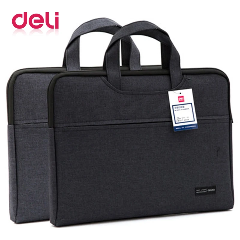 Deli портфель, сумка для документов, Портативная Сумка для документов, хорошее качество, прочная Портативная сумка для ноутбука, двухслойная деловая официальная рабочая сумка
