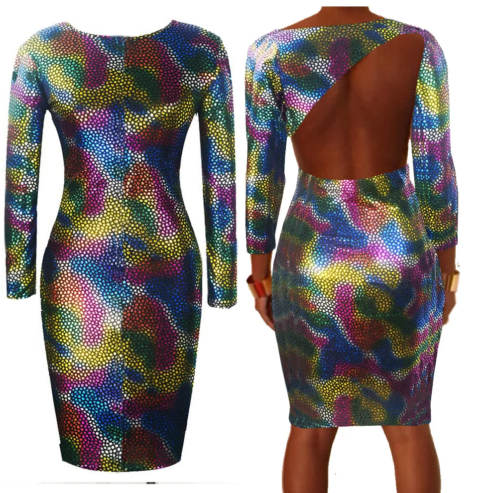 Новинка 2017 сексуальное леопардовое Бандажное платье из искусственной кожи с