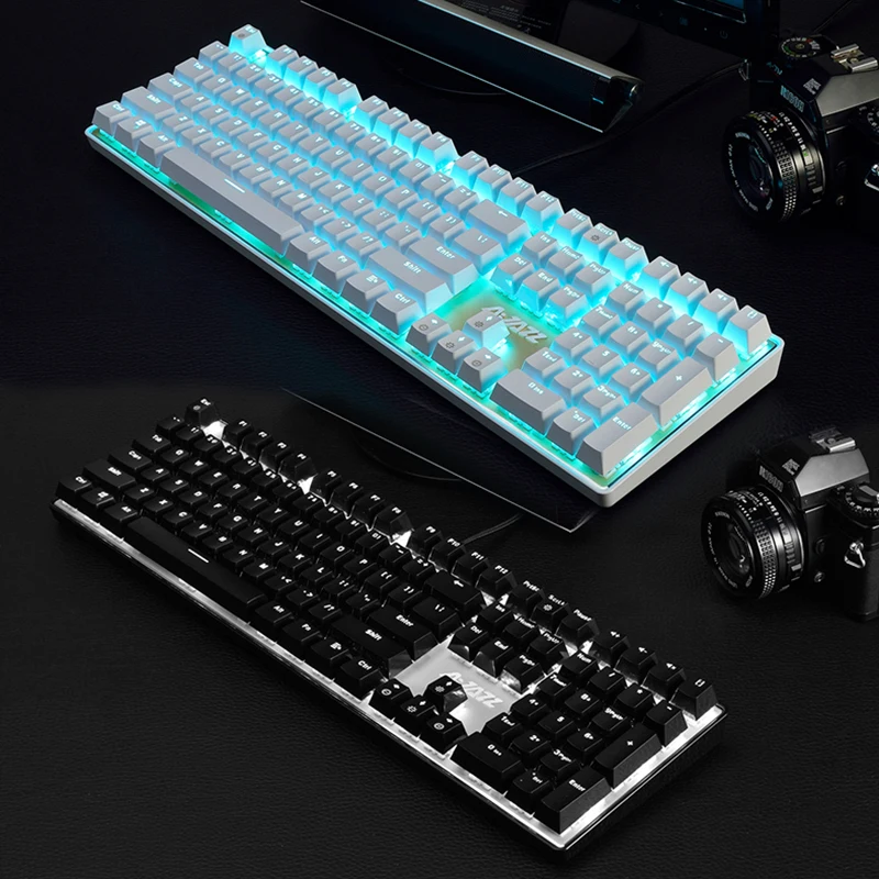 108 ключей Ajazz AK33i проводной светодиодный Usb с подсветкой эргономичная Механическая игровая клавиатура геймер мультимедийный ноутбук компьютер
