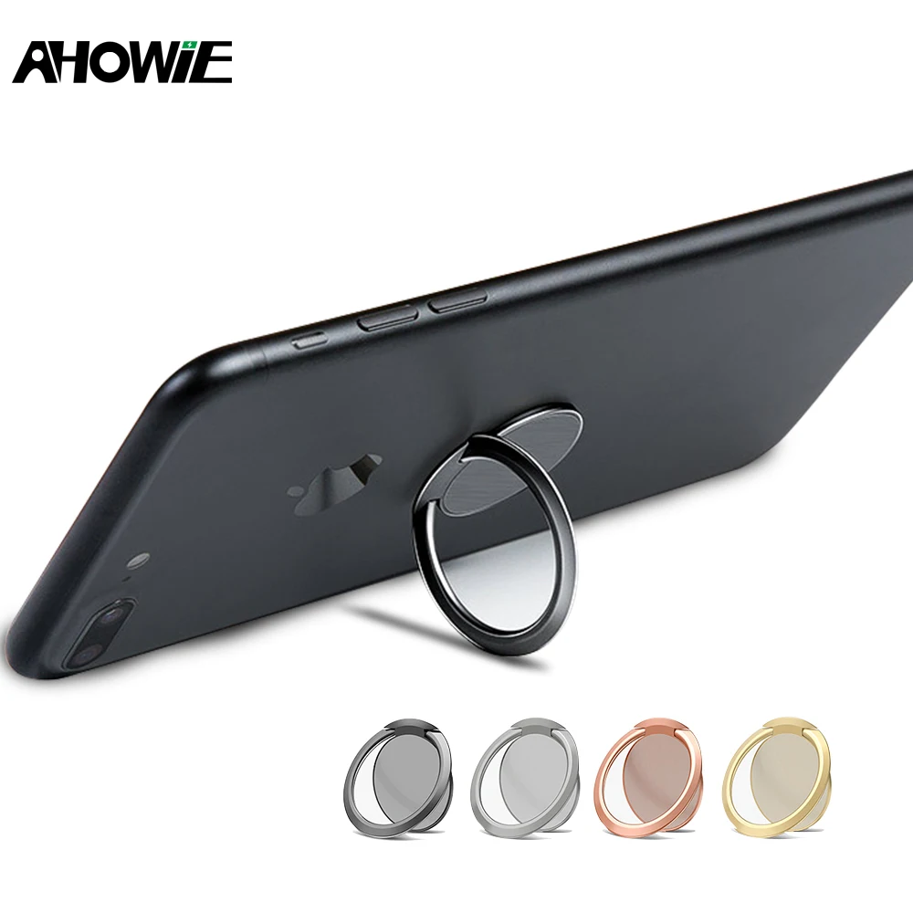 Ahowie ультра тонкий ментальный палец кольцо мобильного телефона для Iphone X 8 Plus 7 XS 6s