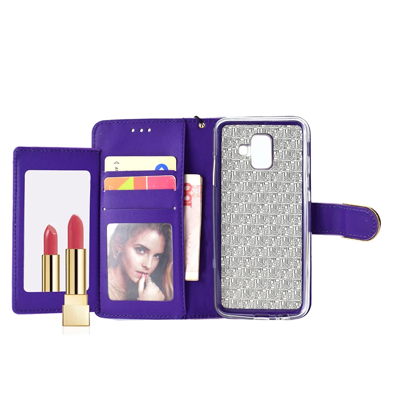 Алмазный зеркальный чехол для Samsung Galaxy S5 S6 S7 Edge S8 S9 Plus A3 A5 A6 A8 J3 J5 J7 2016 2017 J2 Pro J4 J6 J8