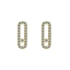 Знаменитый бренд Micro инкрустированные серьги из циркона для женщин девушек модные ювелирные изделия Золотые кристаллы круглые свадебные серьги