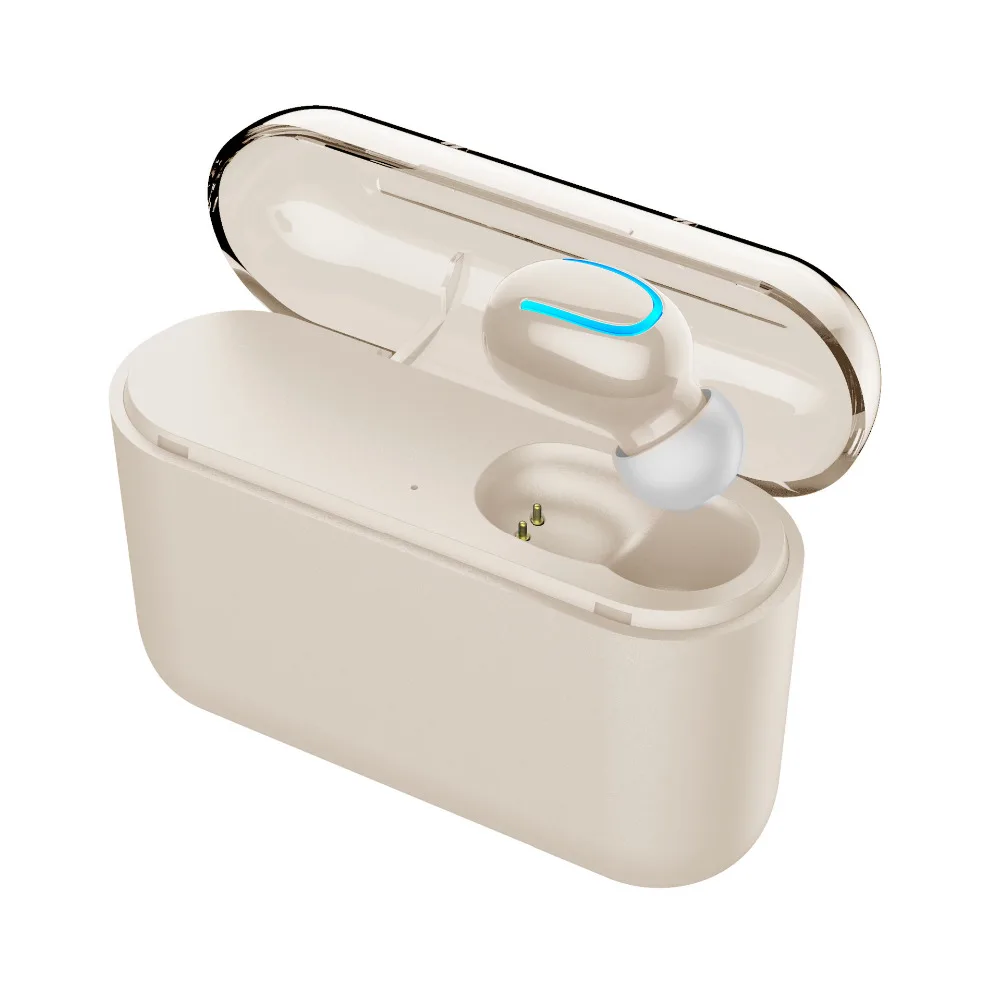 Q26 single ear headset true wireless Bluetooth earbuds 1500mAh charger shell 5.0 automatic boot / shutdown paired small body | Электроника