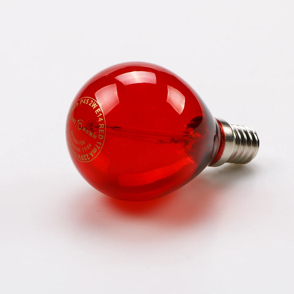 Care Holiday Red Filament Light Edison Bulb LED Bubble Ball 2W E27/E14 Low Power Lamp Bulbs Lampada Bombillas | Лампы и освещение