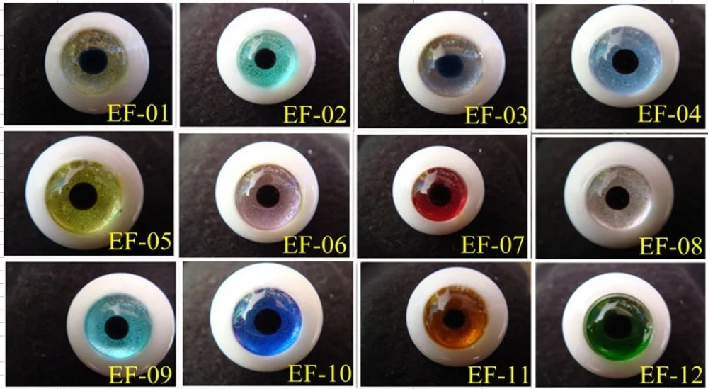 

Стеклянные глаза для кукол EF series BJD, 6 мм, 8 мм, 10 мм, 12 мм, 14 мм, 16 мм, 18 мм, 20 мм, 22 см, 24 см, искусственные глаза ручной работы
