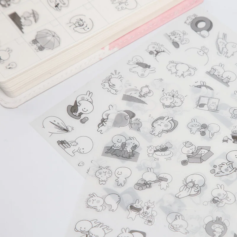 6 шт. новые милые Мультяшные Детские канцелярские наклейки Crazy Rabbit для DIY альбомов