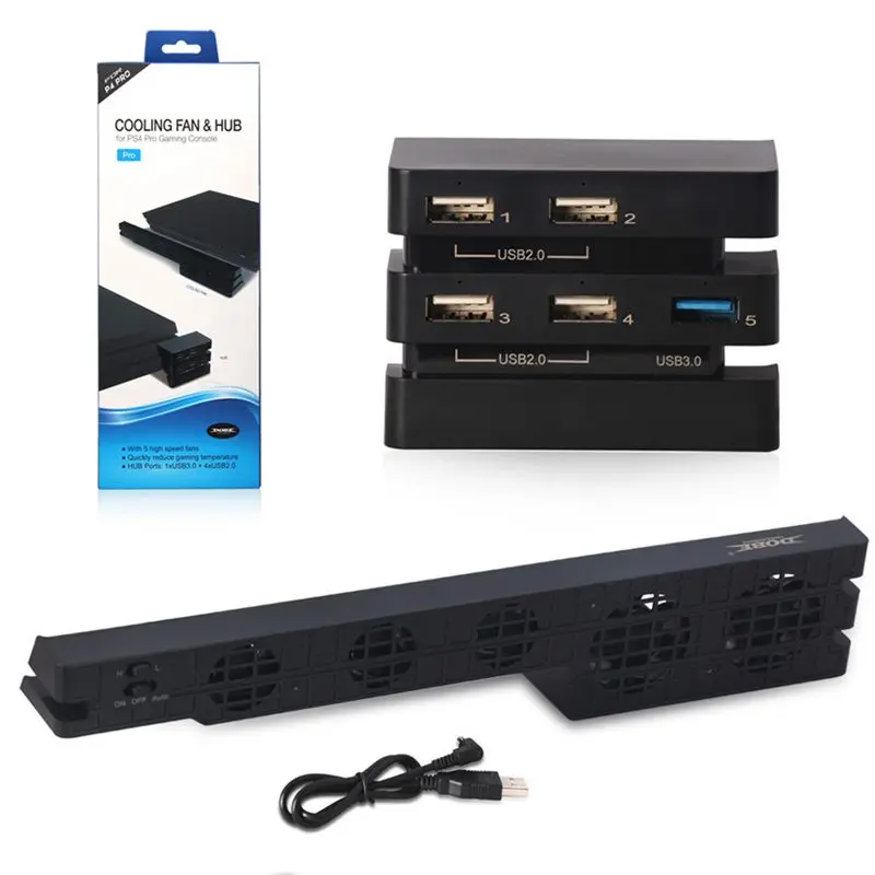 Вентилятор охлаждения и 5 портов высокоскоростной usb-хаб для sony Playstation 4 Pro PS4 PRO