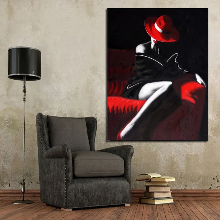 Free Shipping The Sexy Girls Modern Paintings Large Canvas Art Cheap Hand Painted Oil Painting No Framed Home Decoration | Дом и сад