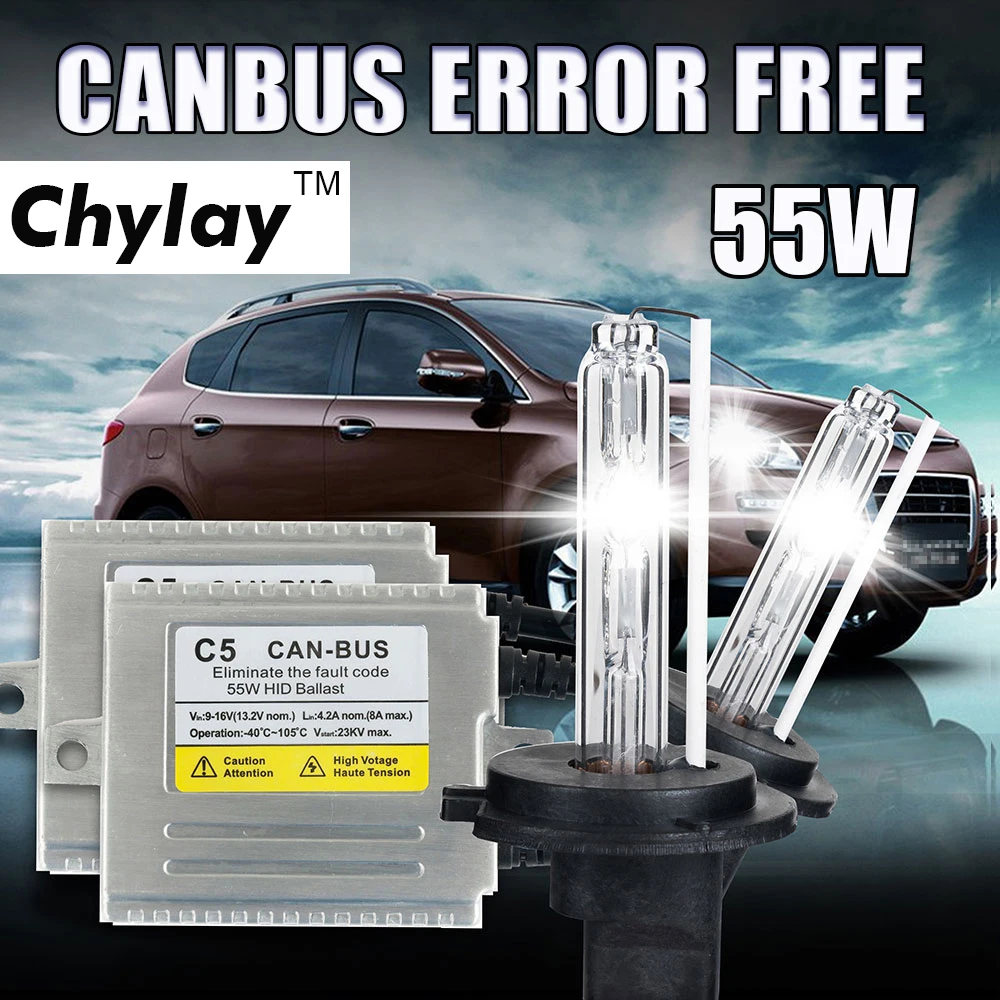 Ксеноновая H7 Canbus HID Kit D2S H1 H4 H11 H3 HB4 9005 9006 ксеноновая лампа для автомобильных фар AC 55