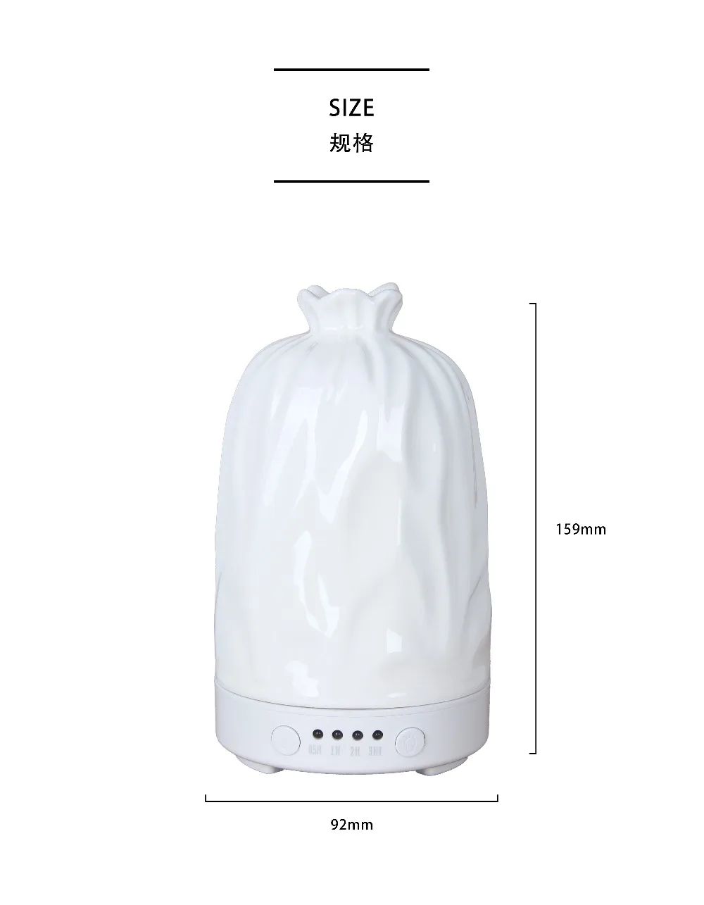 100 ml Hand Crafted Ceramic Ultrasonic Air Humidifier Portable Mini Aroma Essential Oil Diffuser for Car Room Home Office | Бытовая