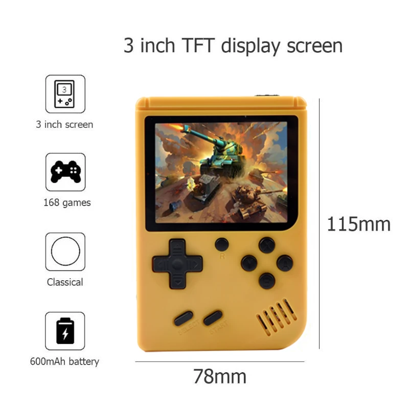 Видео игры Coolbaby RS-6A Ретро Портативный мини портативные игровые консоли Gameboy 8-битный ЖК-дисплей детская Цвет ТВ игровой плеер встроенный 168 игр