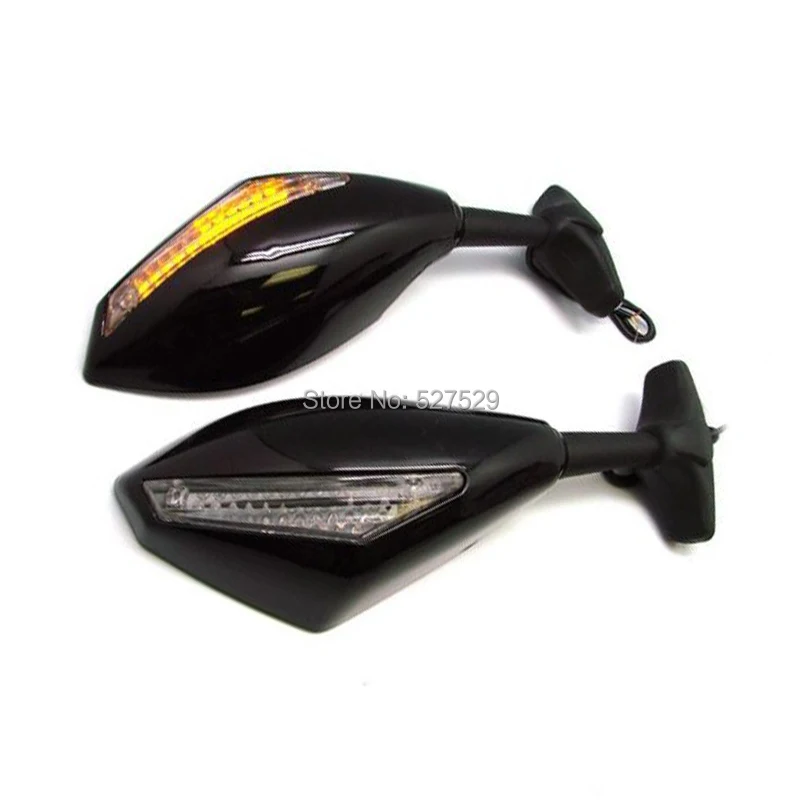 Светодиодные зеркала заднего вида для Kawasaki Ninja ZX6R ER6F 636 Z750S Z750 ZX9R 2 шт.|mirrors for kawasaki|turn