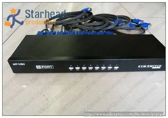 Переключатель KVM USB 2 0 с 8 портами многокомпонентный контроллер переключателя VGA 19