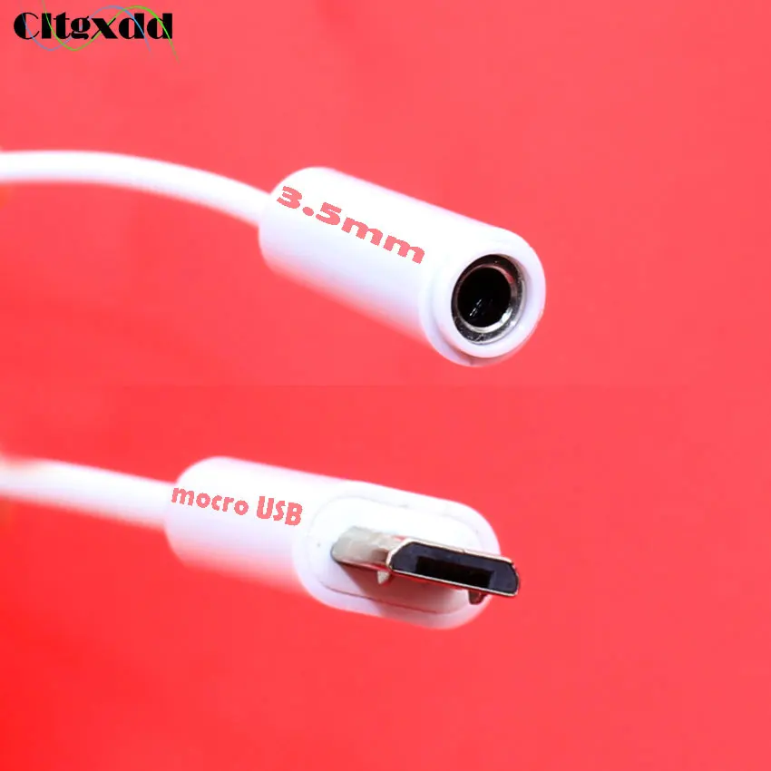 Cltgxdd 10 шт. Цвет: белый см аудио кабель адаптер Micro USB штекер 3 5 мм разъем для