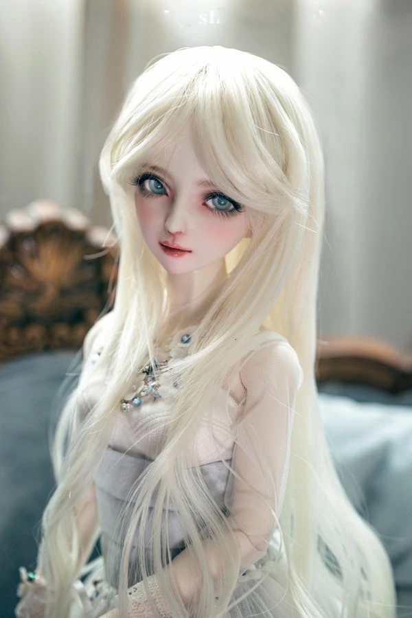 

BJD doll wigs long wave hairs white color available for 1/3 BJD DD SD doll accessories hair wigs