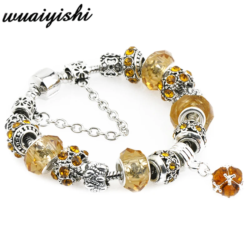 Античный браслет с подвесками и надписью Love e beads 4 ядра 18 19 20 21 см|Цепочки браслеты|