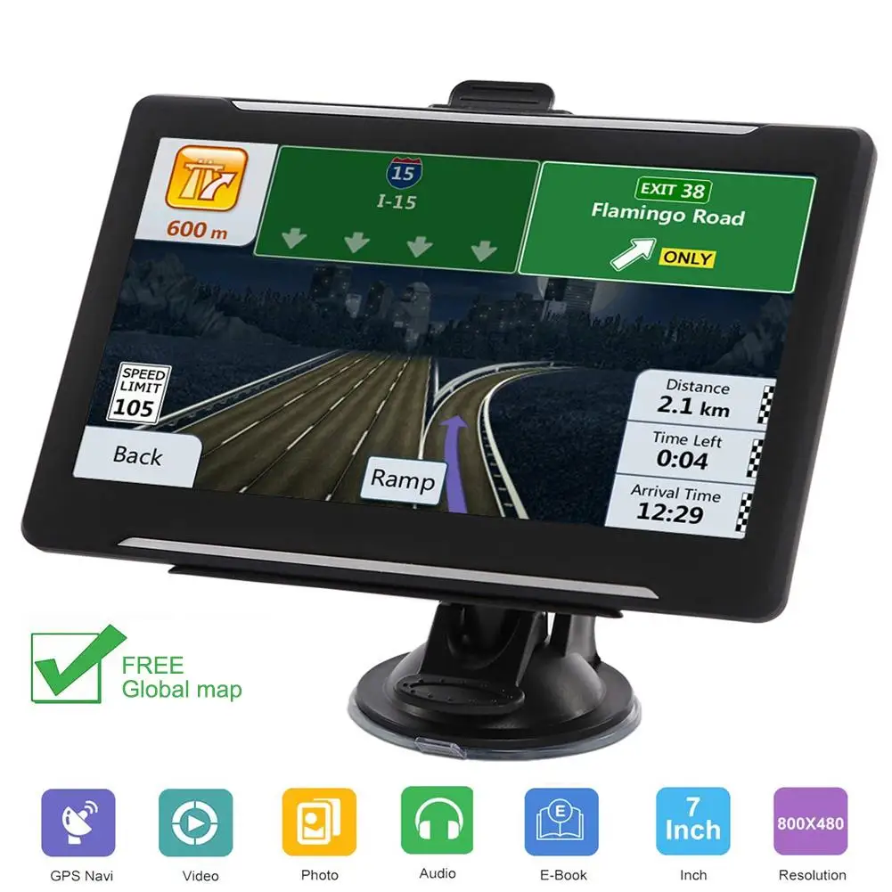 7 дюймовый автомобильный gps Портативный навигатор 256 8 Гб HD Сенсорный экран