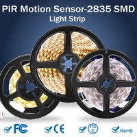 pir motion sensor led wall light strip 5v smd 2835 lamp tape led neon ribbon 1m 2m 3m decor mirror tv lighting battery powered