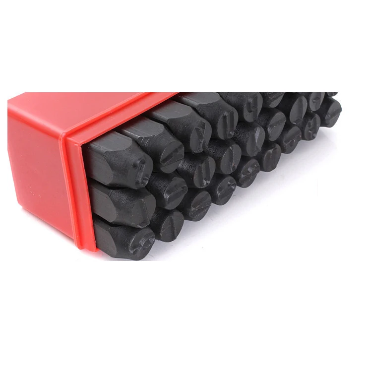 Штампы буквы Алфавит Набор Пробивной стальной металлический кейс для