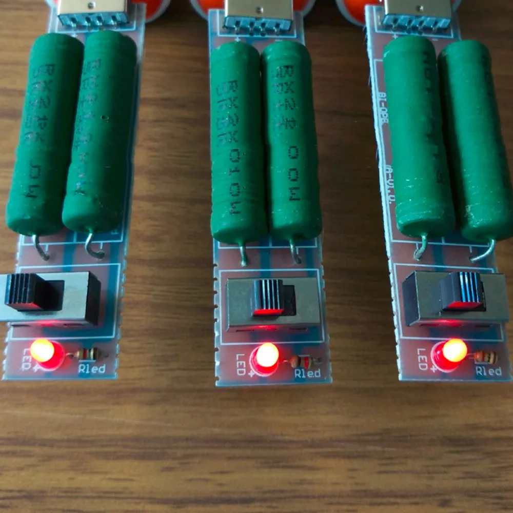1 шт. USB резистор DC электронная нагрузка с переключателем Регулируемый 2 тока 5 В 1A/2A емкость батареи напряжение разряда сопротивление тестер