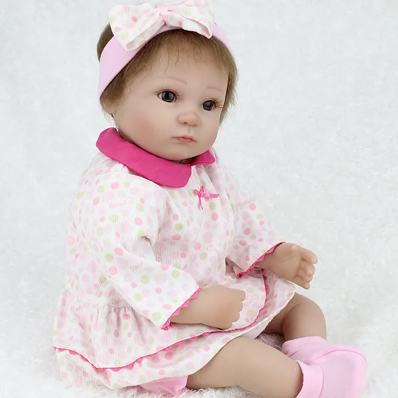 45 см Силиконовая Реалистичная кукла младенец новорожденная для маленьких