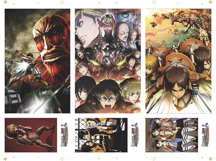 180pcs/Set Anime Attack On Titan Postcard/Greeting Card/Message Card/Christmas and New Year gifts | Канцтовары для офиса и