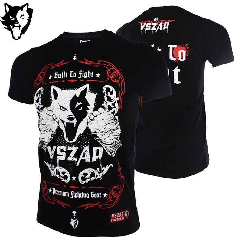 Футболка VSZAP fighting muay Thai tiger с коротким рукавом костюм для боевых искусств ММА