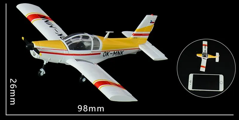 Предварительно построенный 1/72 масштаб Zlin Z 42 Z-142 тренажер самолет Коллекционная хобби готовая пластиковая модель