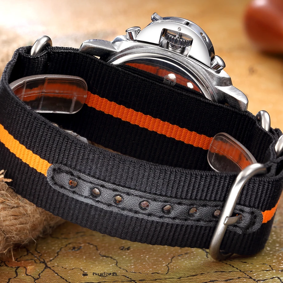 Мужские спортивные часы GOLDENHOUR водонепроницаемые наручные в стиле милитари 2019 |