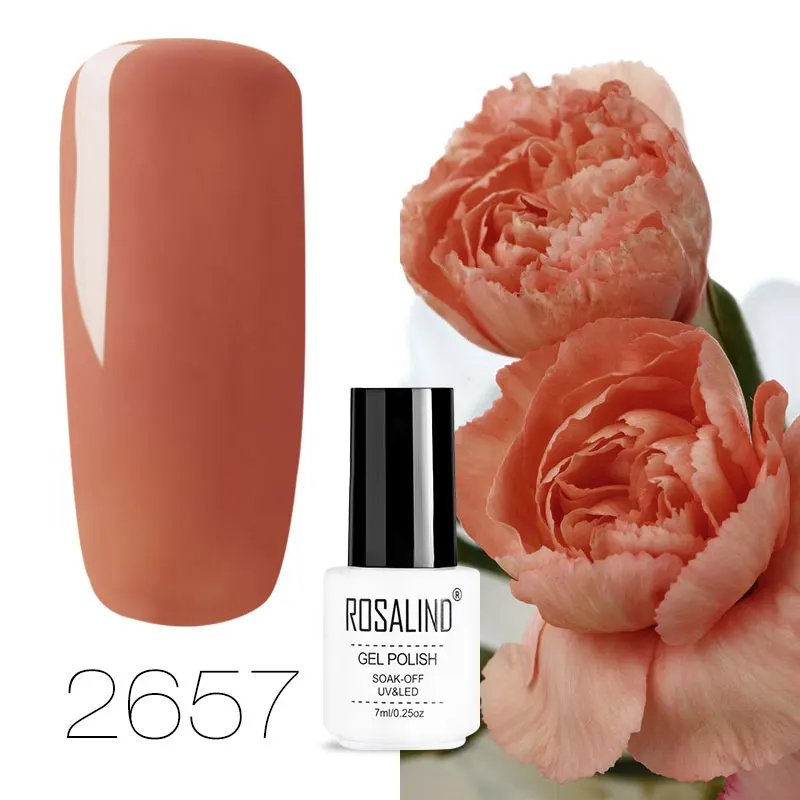 2657 ROSALIND Гель-лак для ногтей гибридные Лаки Все для маникюра ногтей искусство Полупостоянный УФ светодиодный Гель-лак дизайн ногтей базовое верхнее покрытие - Цвет: 2657