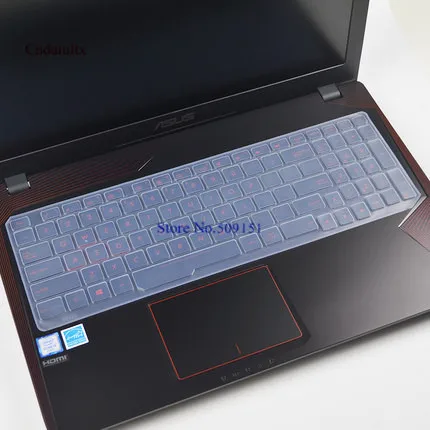 Crystal Clear Для Asus ROG Strix GL553VD GL553 FZ53VD FX553VE FX553VD FX53VW GL753VE ZX53VW 15 17 дюймов Тетрадь крышка клавиатуры - Цвет: Crystal Clear
