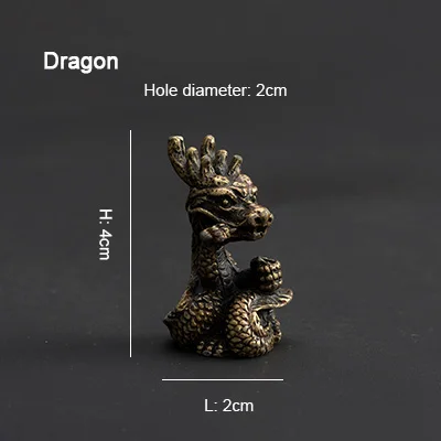 Dragon A PINNY Металл Китайский Зодиак благовония держатель Мини 12 животных палка сплав благовония база украшения дома аксессуары Металлические ремесла - Цвет: Dragon A