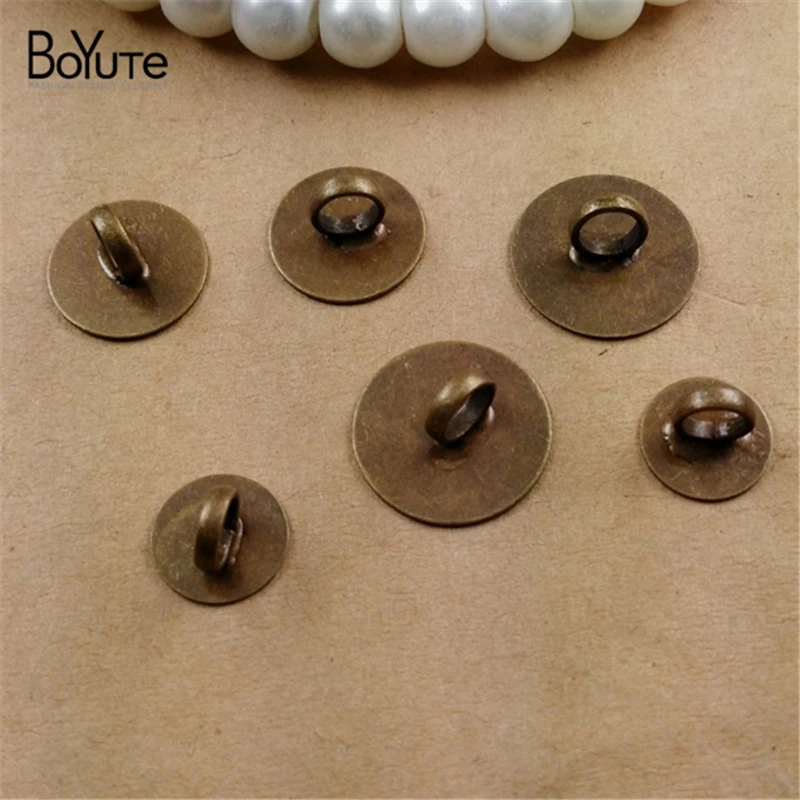 

BoYuTe (50 шт./лот) Античная бронзовая позолоченная 8/10/12 мм плоская застежка для волос, зажимы, Пряжка Diy ювелирные аксессуары