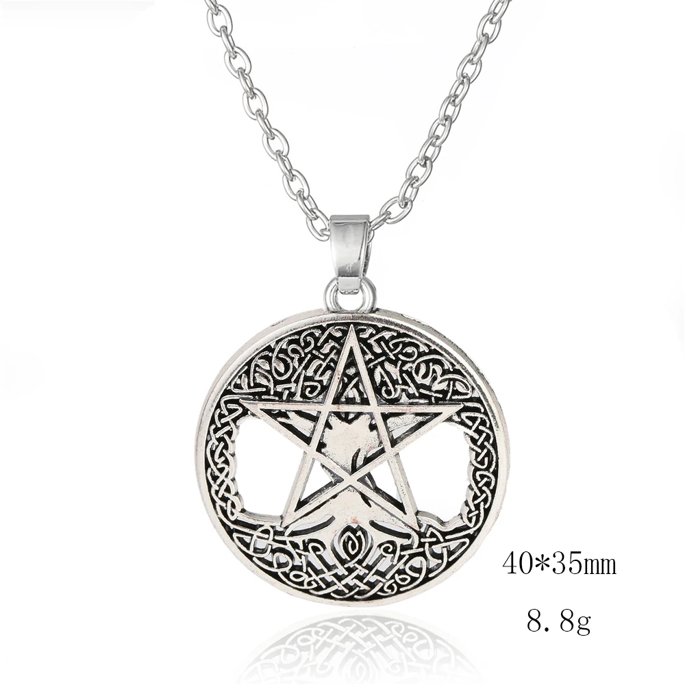 Teamer винтажный кулон с регулировкой Wicca Pentagram Yggdrasil Pentacle Talisman Amulet золотого и