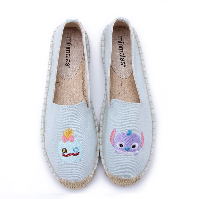 Новинка 2019 года Alpargatas espadrilles удобные слипоны с рисунком Женские Повседневные