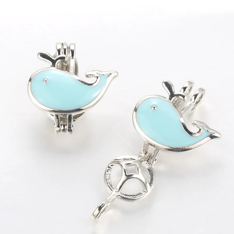 5pcs Black Whale Pearl Cage Locket Pendant Jewelry Making Bead Necklace Aroma Essential Oil Diffuser Box For Oyster | Украшения и