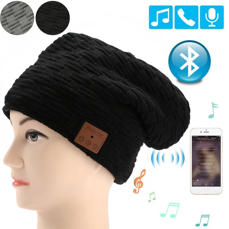 Модная шапка бини, шапка, беспроводная Bluetooth гарнитура, гарнитура, динамик, микрофон, зимняя, для спорта на открытом воздухе, стерео, музыка, шапка, 18Nov28