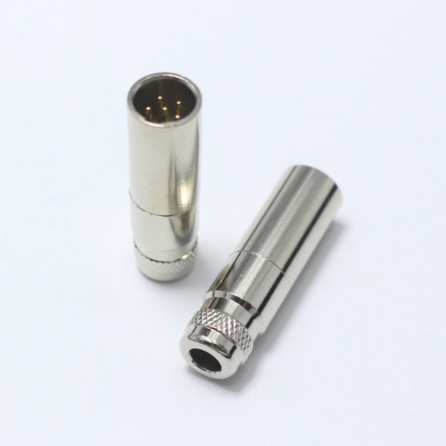 1 шт. Mini XLR штекер с 5 Pin Малый XLR 5 P Аудио Металлический микрофон разъем микрофонный адаптер для OD5mm кабель