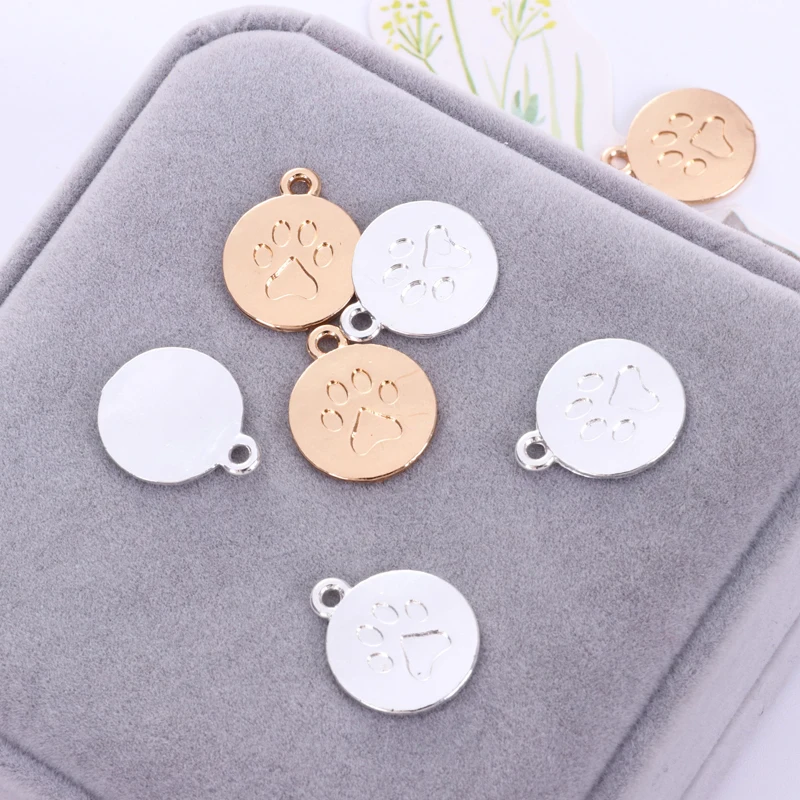 Charm Jewelry Dog Footprint Pendant DIY Bracelet Necklace Discovery Metal Accessories | Украшения и аксессуары