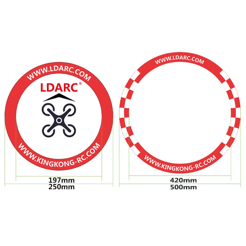 5PCS LDARC 250мм Парковочная площадка Складная посадочная площадка / 500мм Арочные гоночные воздушные ворота для тренировки на улице с маленьким FPV-дроном.
