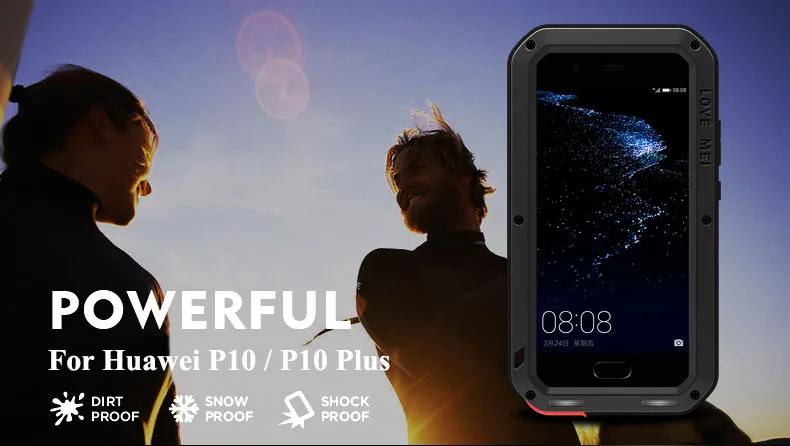 Металл жизни Водонепроницаемый чехол для Huawei P10 противоударный чехол для Huawei P10 плюс Алюминий защиты P10plus Doom гориллы Fundas