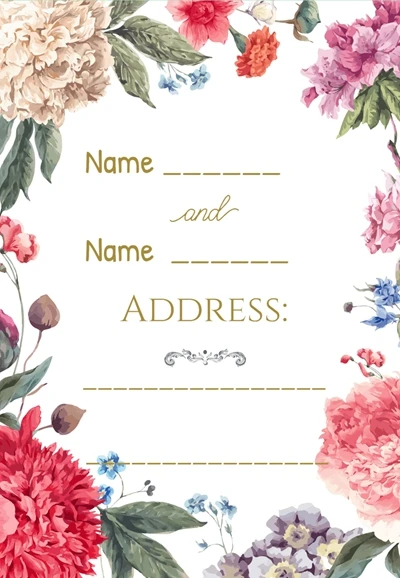 6pcs Card Причудливый букет цветов 20 шт. вечерние салфетки розы этикетка бутылки наклейка коробка свадебных приглашений сумка предметы для украшения дня рождения - Цвет: 6pcs Card