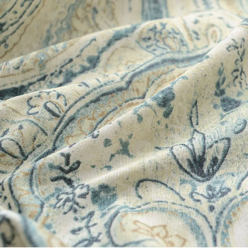 Американский винтажный Стиль Коричневые портьеры тотемные узоры разделители