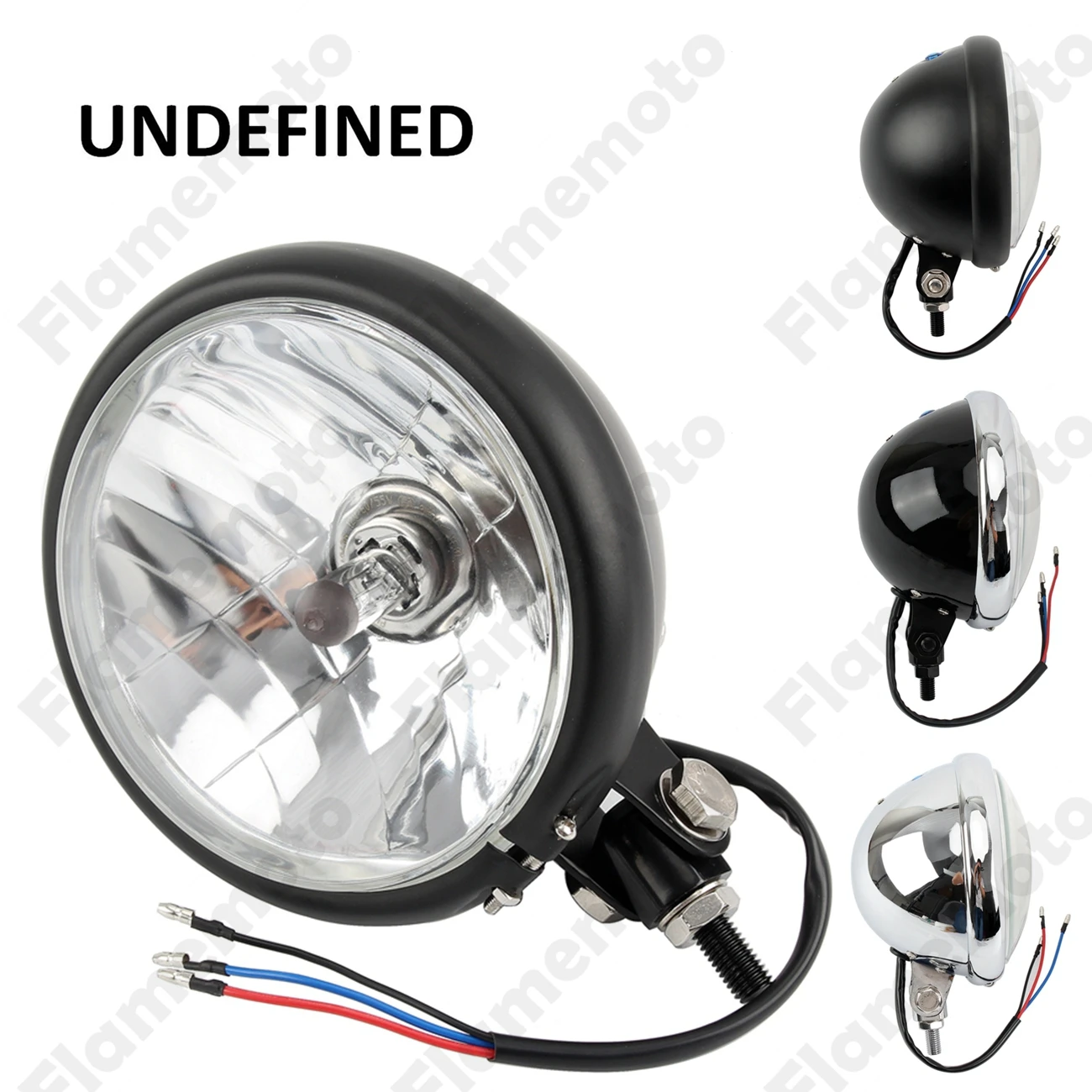 

Motorbike Accessories 3 Color 12V Round Ring Vintage Headlight High Low Beam For Harley Custom Cafe Racer Old School UNDEFINED