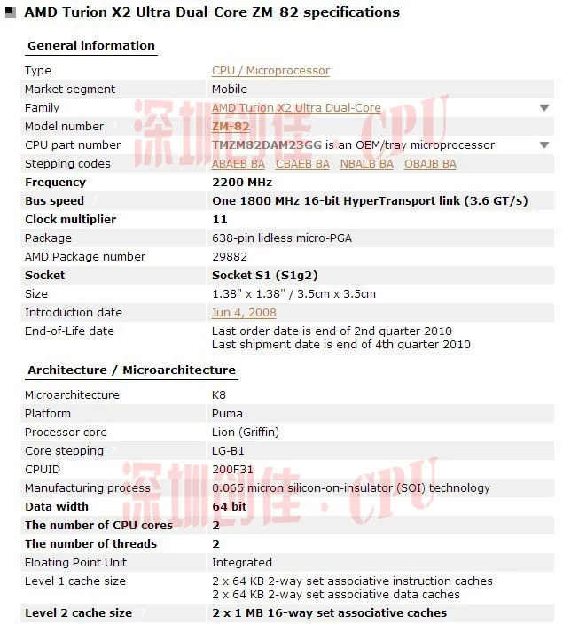 Ноутбук AMD процессор TMZM82DAM23GG ZM82 PGA638 ZM 82 ZM-82 процессор PGA 638 разъем S1