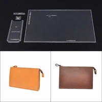1set leather craft clear acrylic clutch bag handbag pattern stencil template tool set diy kit