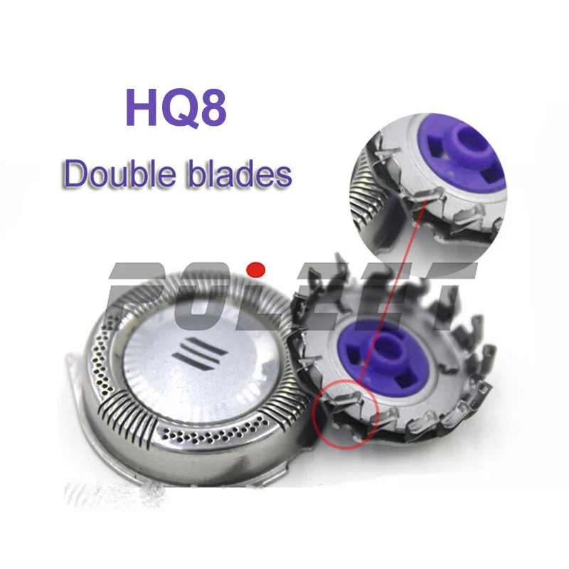 Poleet 2 комплекта сменная двухслойная головка для бритвы HQ8 Philips лезвие PT870 AT890 HQ7760